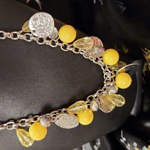 Paparazzi Silver & Yellow Necklace Set